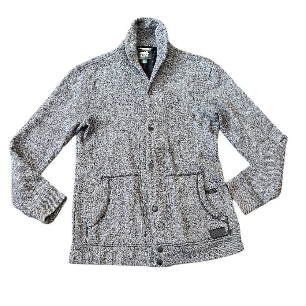 Roots Men's Gray Shawl Cardigan Long Sleeve Jacket Classic Casual Sz S/P